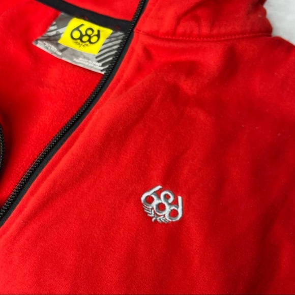 686 Jacket Youth XL Zip‎ Front Lightweight Red Jogger Embroidered Logo Womens SM - Picture 13 of 14